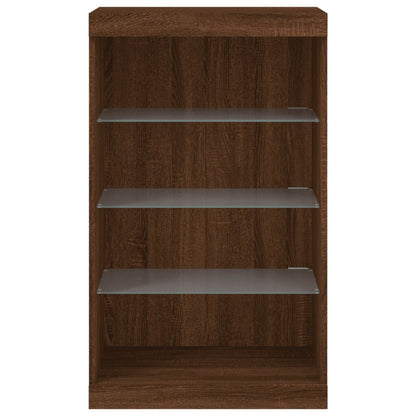 vidaXL Sideboard with LED Lights Brown Oak 60,5x37x100 cm