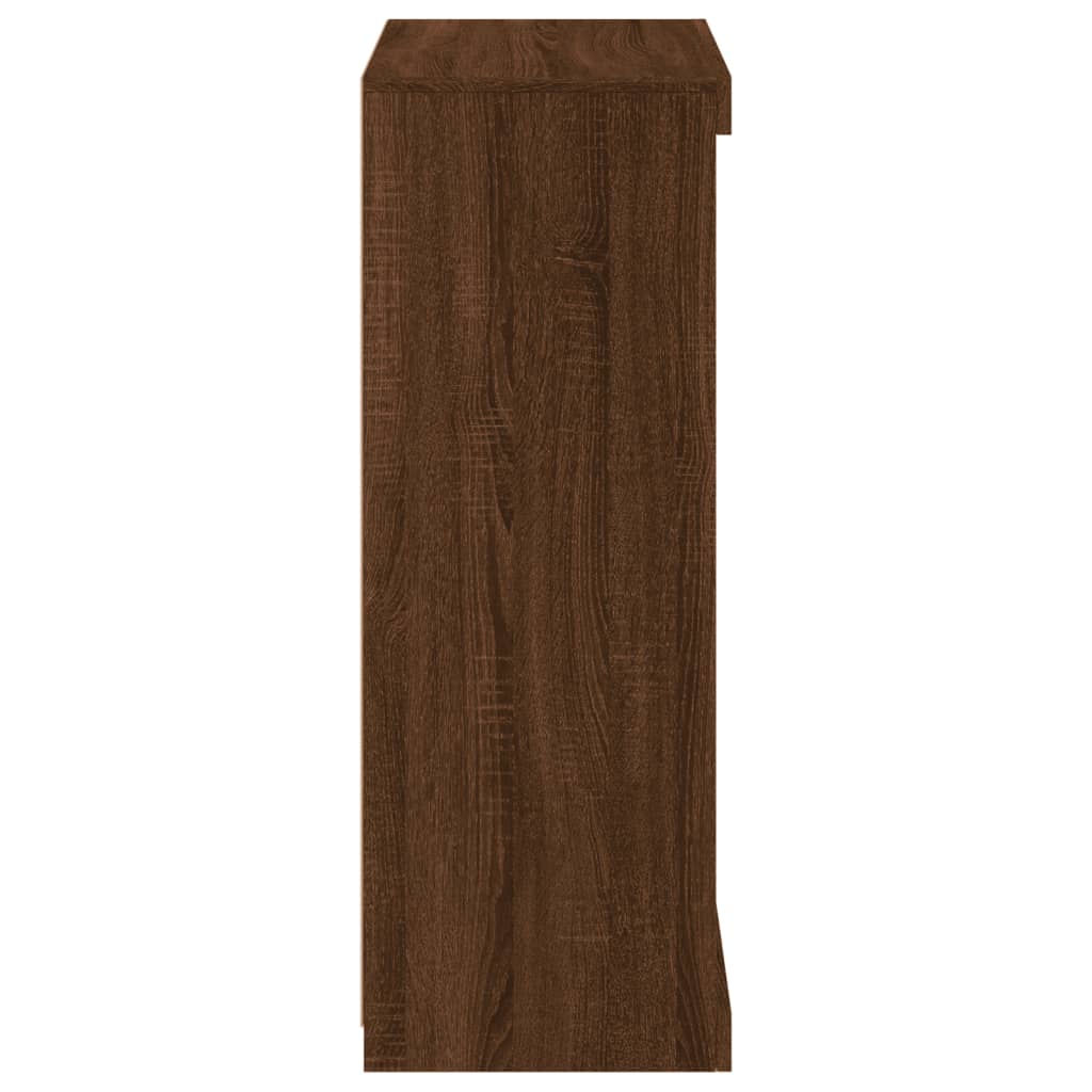 vidaXL Sideboard with LED Lights Brown Oak 60,5x37x100 cm