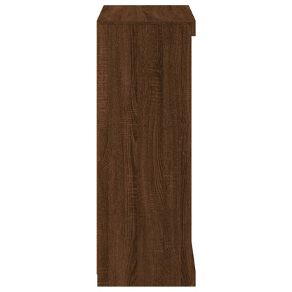 vidaXL Sideboard with LED Lights Brown Oak 60,5x37x100 cm