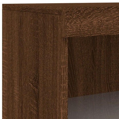 vidaXL Sideboard with LED Lights Brown Oak 60,5x37x100 cm
