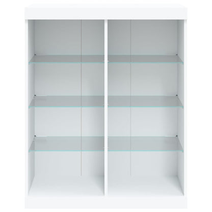 vidaXL Sideboard with LED Lights White 81x37x100 cm