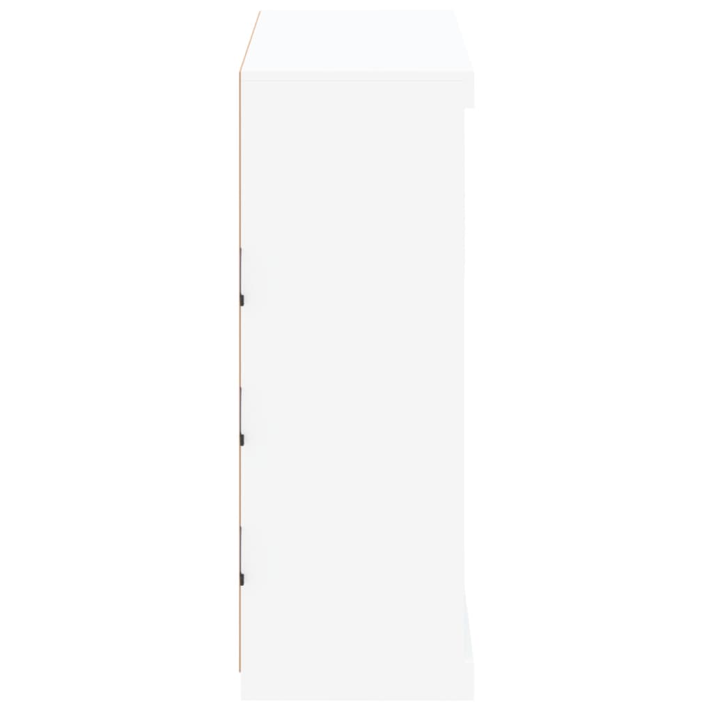 vidaXL Sideboard with LED Lights White 81x37x100 cm