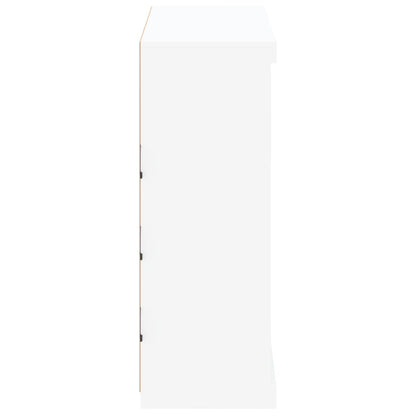 vidaXL Sideboard with LED Lights White 81x37x100 cm