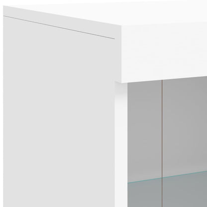 vidaXL Sideboard with LED Lights White 81x37x100 cm
