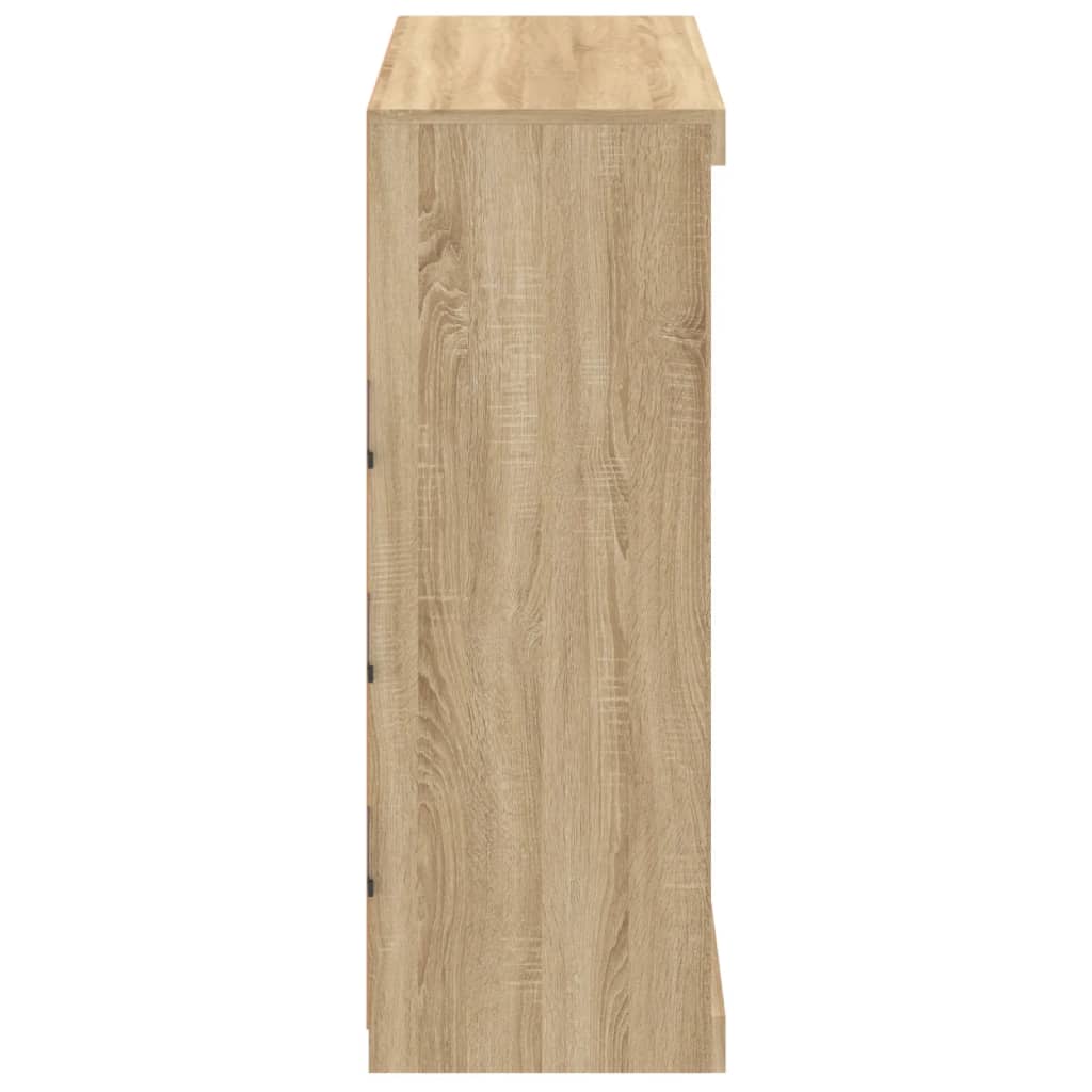 vidaXL Sideboard with LED Lights Sonoma Oak 81x37x100 cm