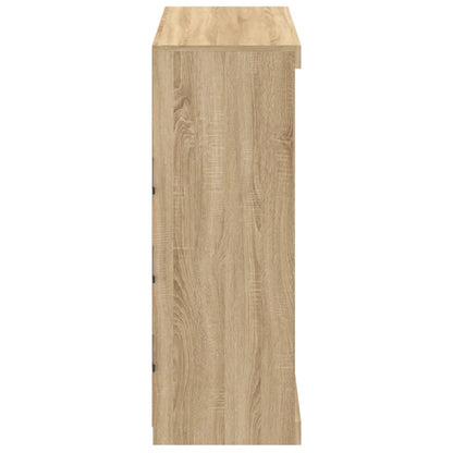 vidaXL Sideboard with LED Lights Sonoma Oak 81x37x100 cm