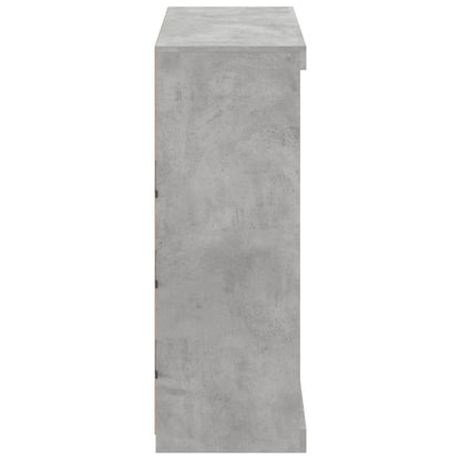 vidaXL Sideboard with LED Lights Concrete Grey 81x37x100 cm