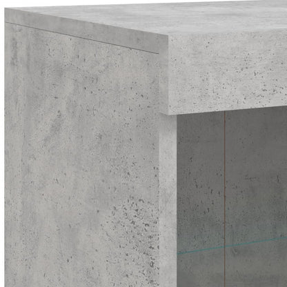 vidaXL Sideboard with LED Lights Concrete Grey 81x37x100 cm