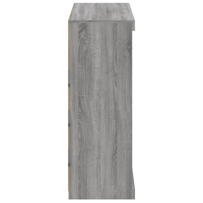 vidaXL Sideboard with LED Lights Grey Sonoma 81x37x100 cm
