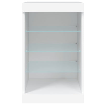 vidaXL Sideboard with LED Lights White 41x37x67 cm