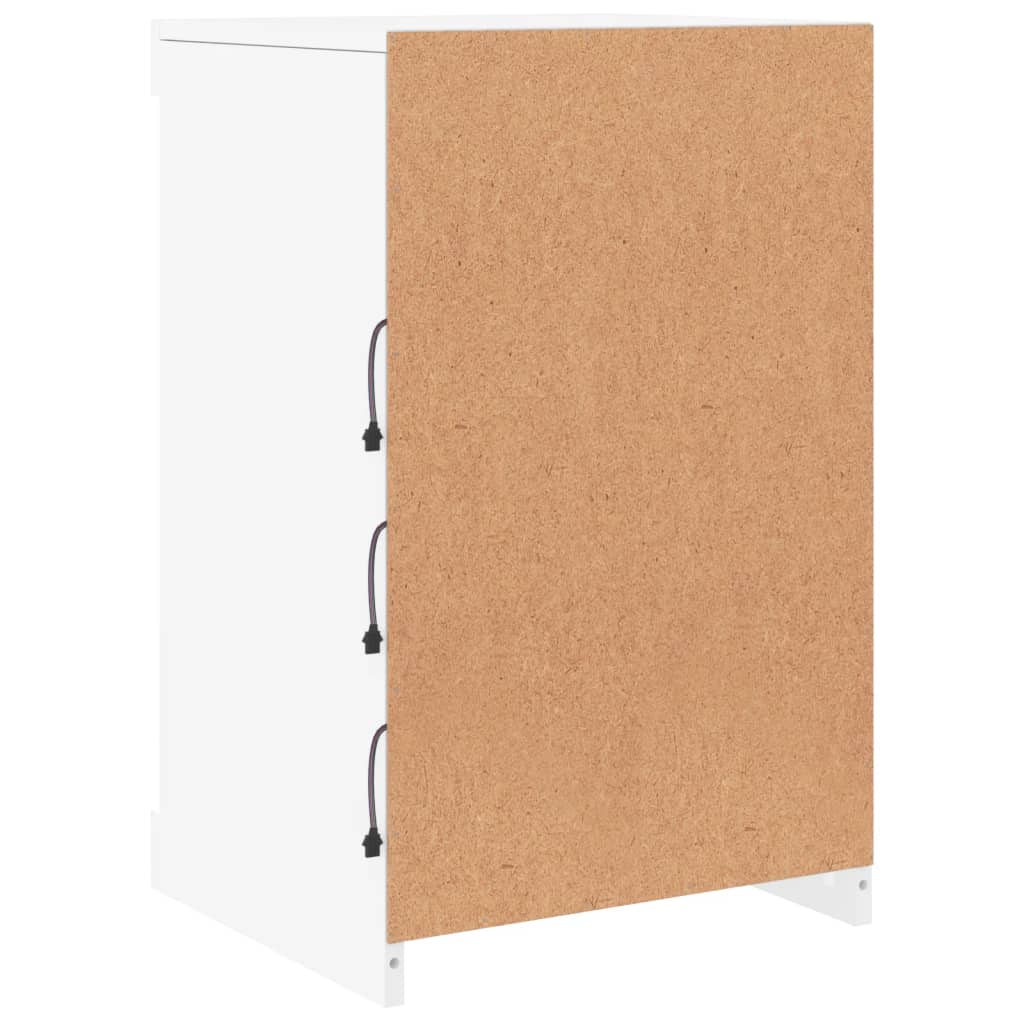 vidaXL Sideboard with LED Lights White 41x37x67 cm