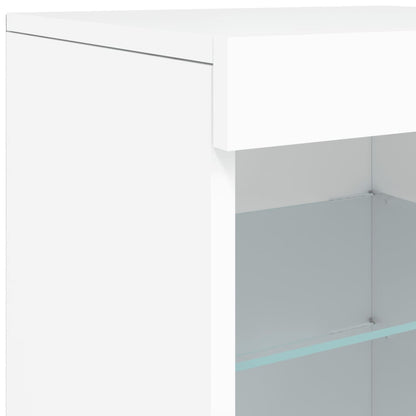 vidaXL Sideboard with LED Lights White 41x37x67 cm