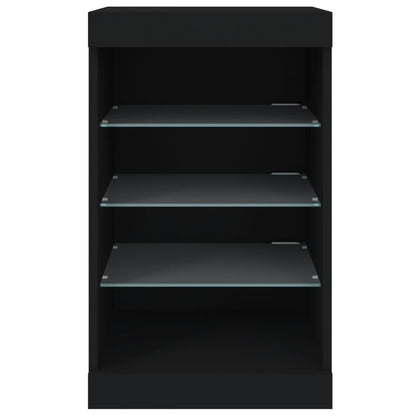 vidaXL Sideboard with LED Lights Black 41x37x67 cm