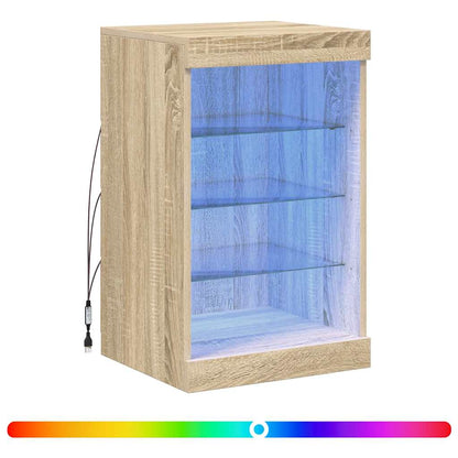 vidaXL Sideboard with LED Lights Sonoma Oak 41x37x67 cm