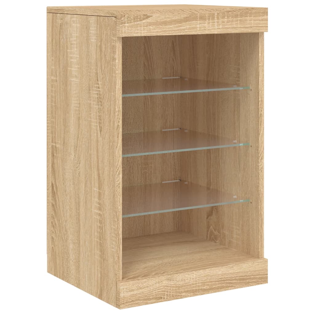 vidaXL Sideboard with LED Lights Sonoma Oak 41x37x67 cm