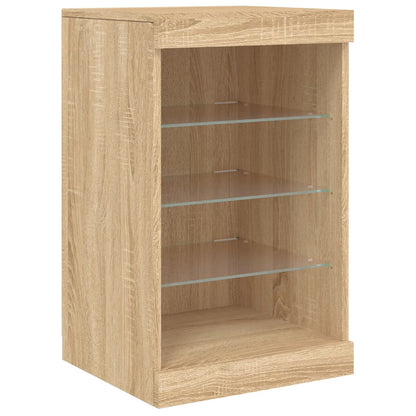 vidaXL Sideboard with LED Lights Sonoma Oak 41x37x67 cm
