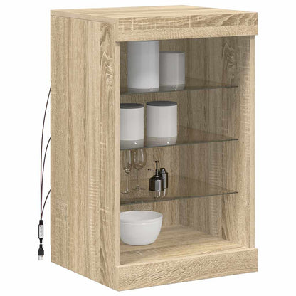 vidaXL Sideboard with LED Lights Sonoma Oak 41x37x67 cm