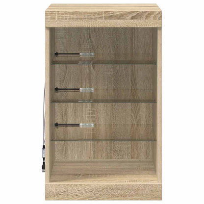 vidaXL Sideboard with LED Lights Sonoma Oak 41x37x67 cm