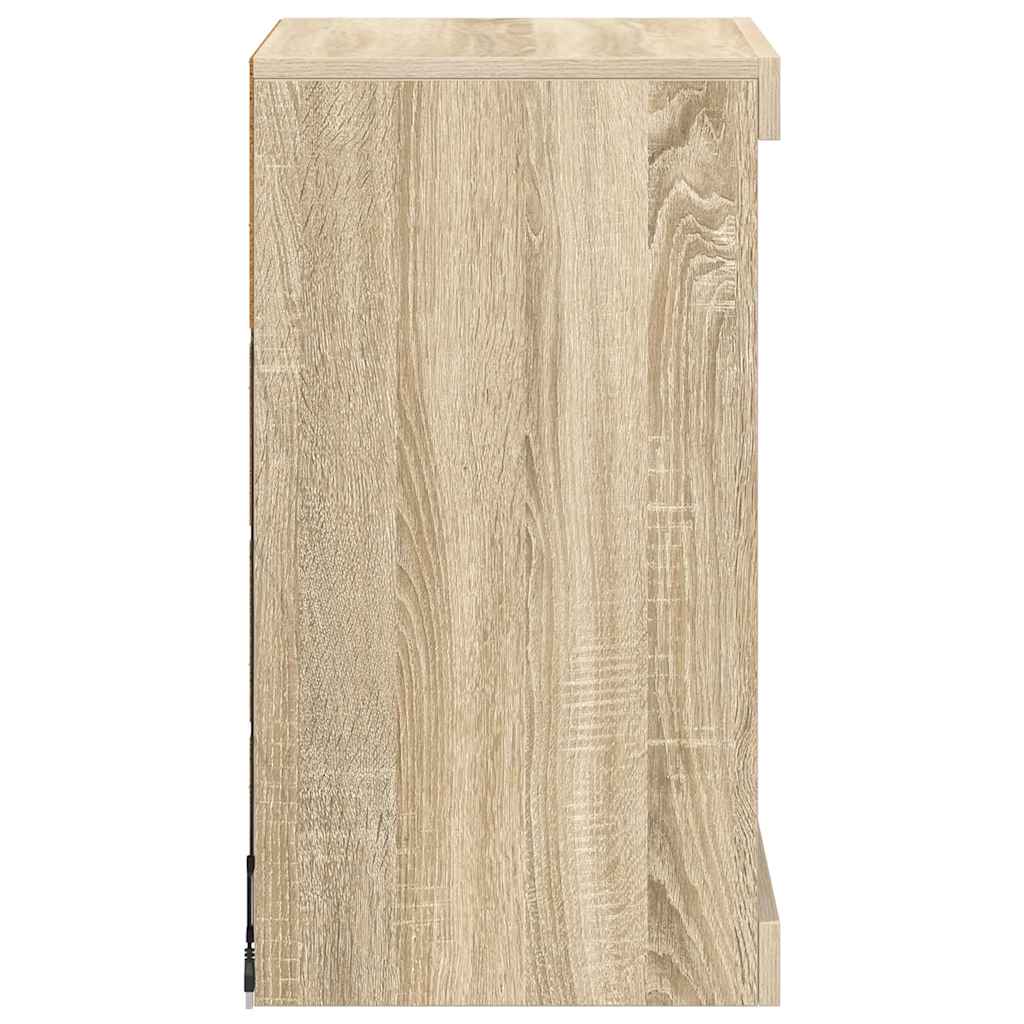vidaXL Sideboard with LED Lights Sonoma Oak 41x37x67 cm