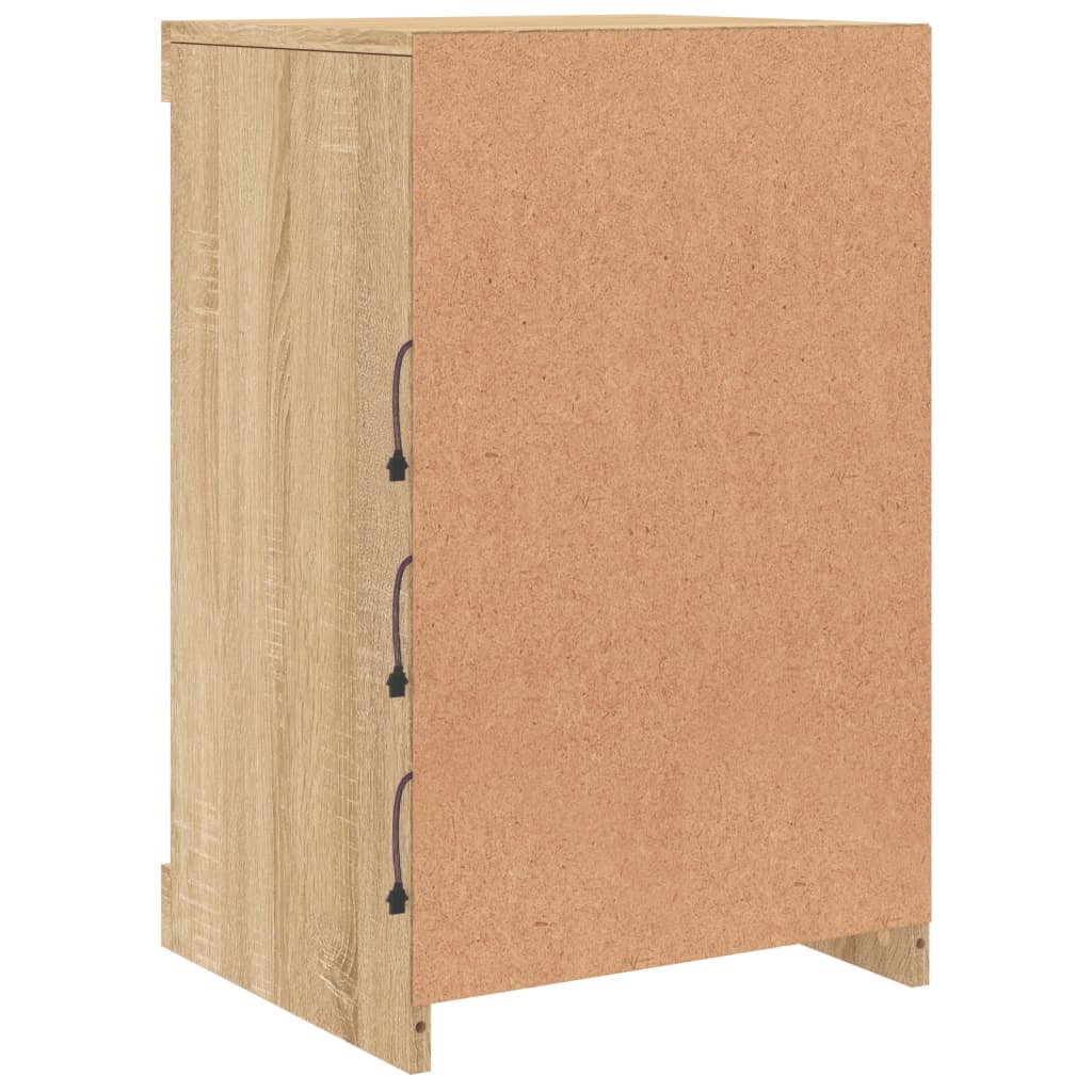 vidaXL Sideboard with LED Lights Sonoma Oak 41x37x67 cm