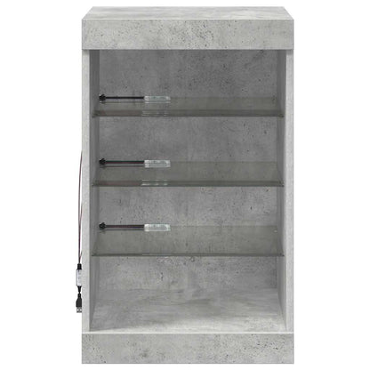 vidaXL Sideboard with LED Lights Concrete Grey 41x37x67 cm