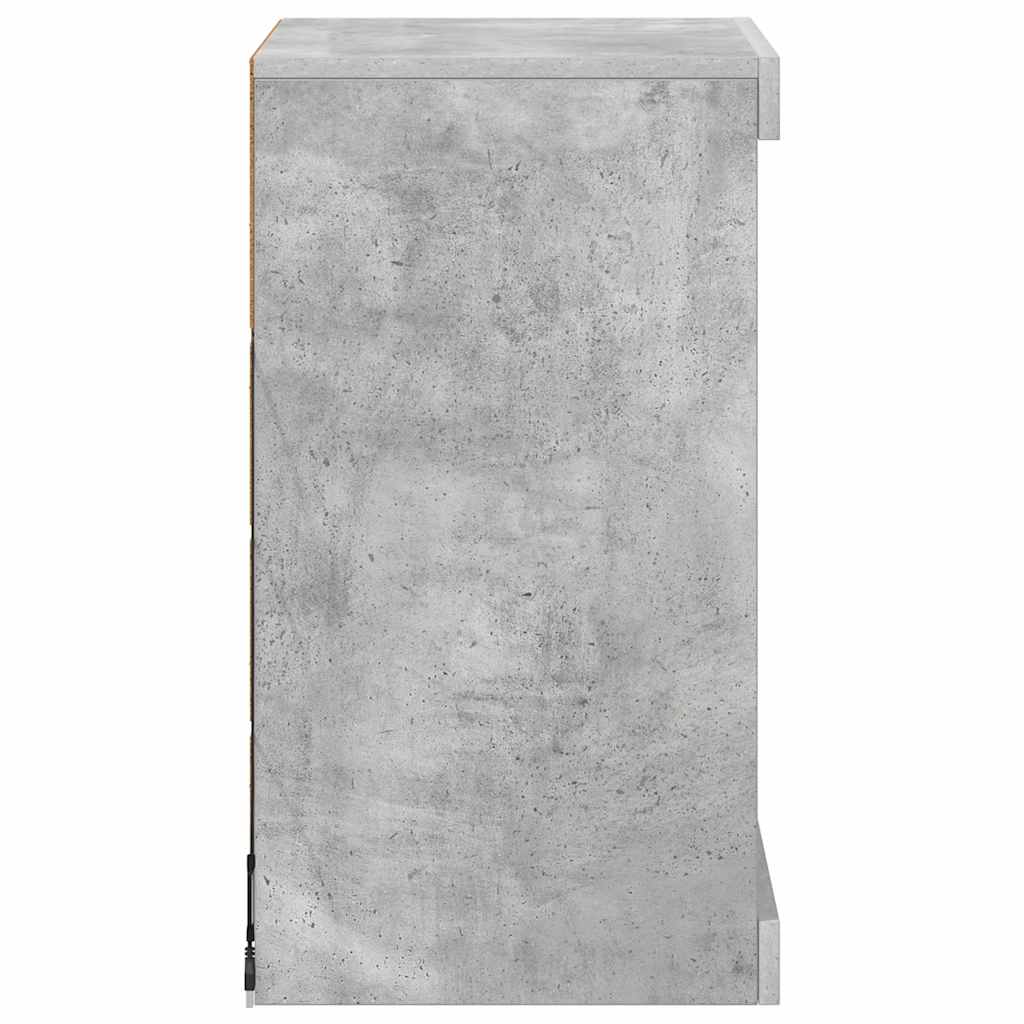 vidaXL Sideboard with LED Lights Concrete Grey 41x37x67 cm