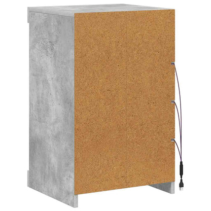 vidaXL Sideboard with LED Lights Concrete Grey 41x37x67 cm