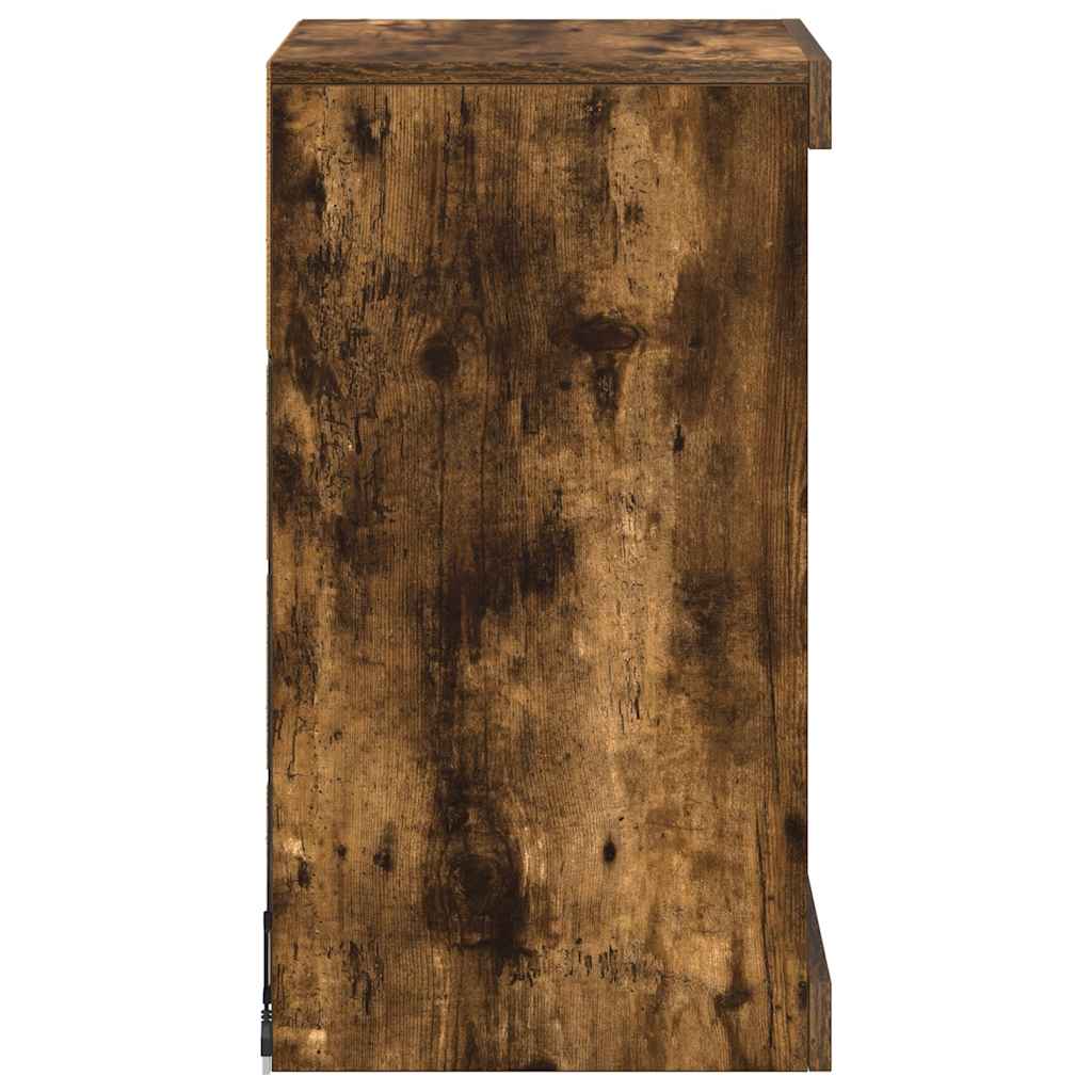 vidaXL Sideboard with LED Lights Smoked Oak 41x37x67 cm