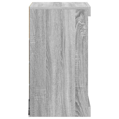 vidaXL Sideboard with LED Lights Grey Sonoma 41x37x67 cm