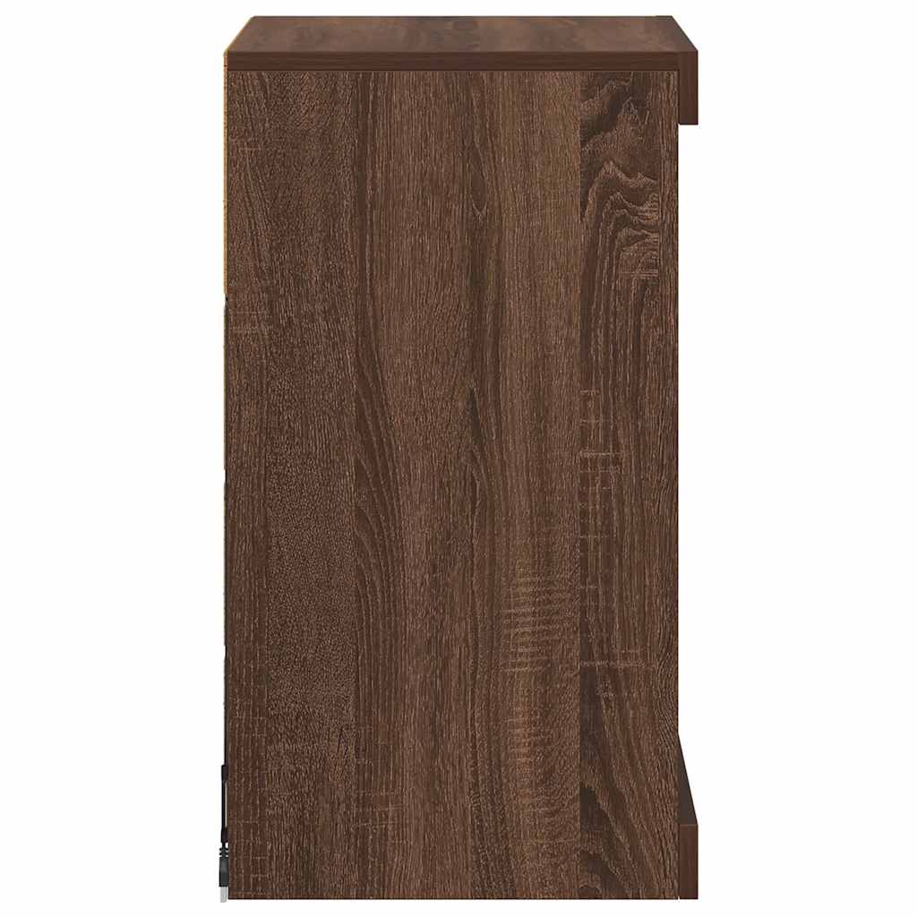vidaXL Sideboard with LED Lights Brown Oak 41x37x67 cm