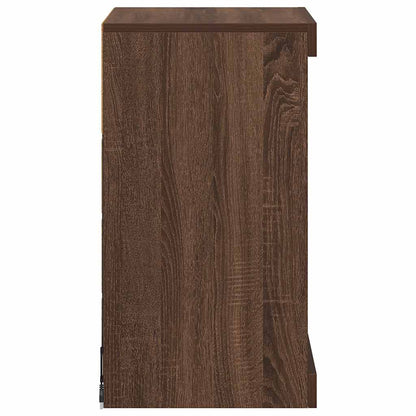 vidaXL Sideboard with LED Lights Brown Oak 41x37x67 cm