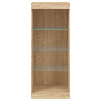 vidaXL Sideboard with LED Lights Sonoma Oak 41x37x100 cm