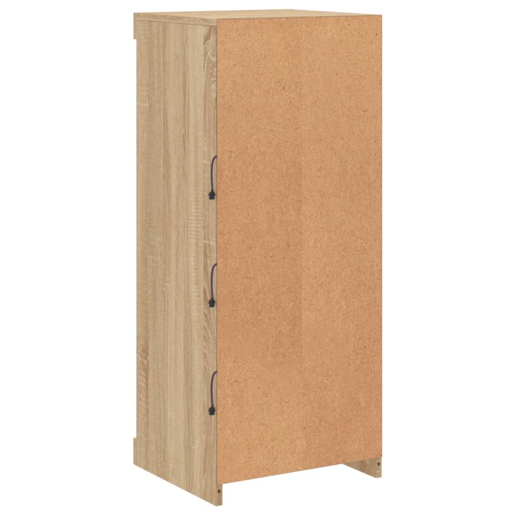 vidaXL Sideboard with LED Lights Sonoma Oak 41x37x100 cm