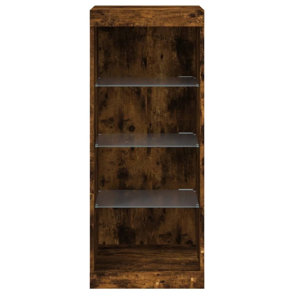 vidaXL Sideboard with LED Lights Smoked Oak 41x37x100 cm