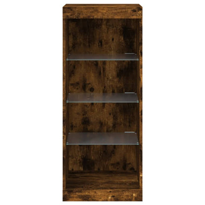 vidaXL Sideboard with LED Lights Smoked Oak 41x37x100 cm