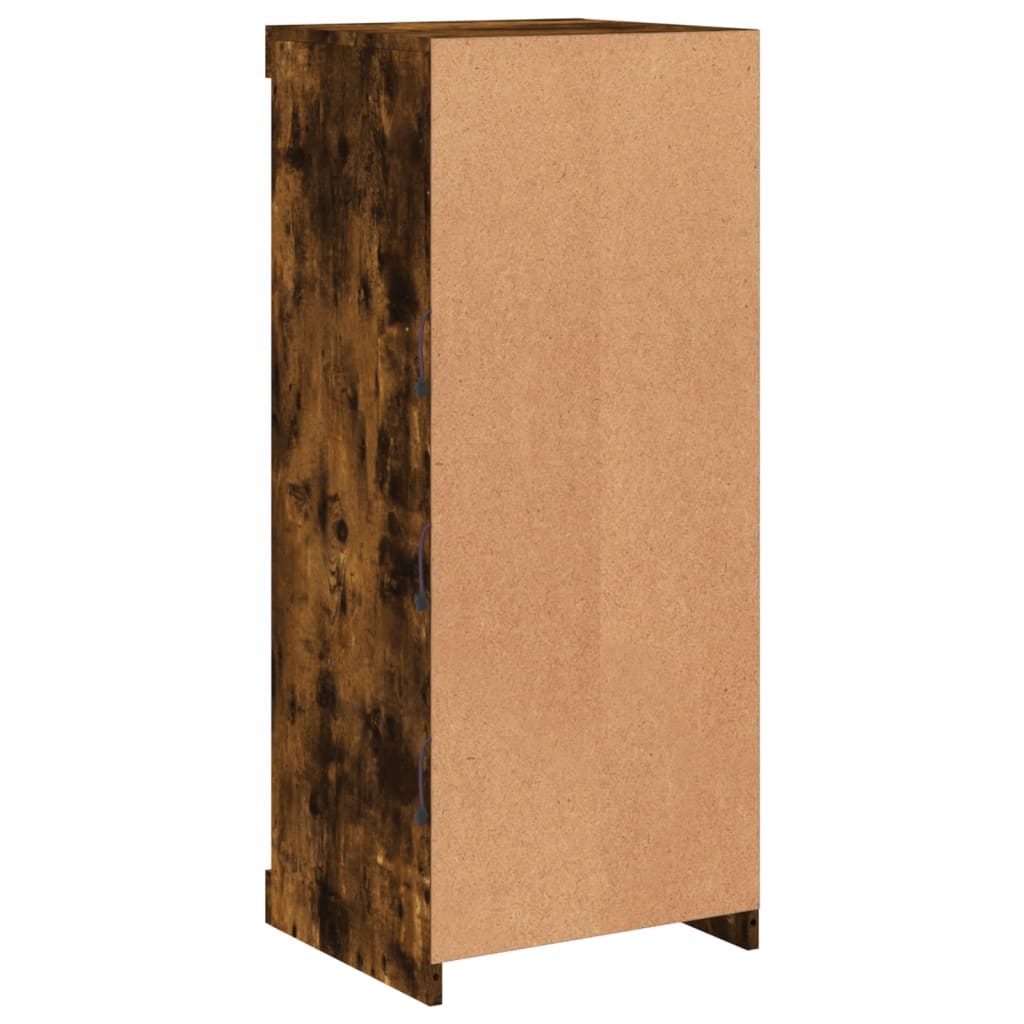 vidaXL Sideboard with LED Lights Smoked Oak 41x37x100 cm