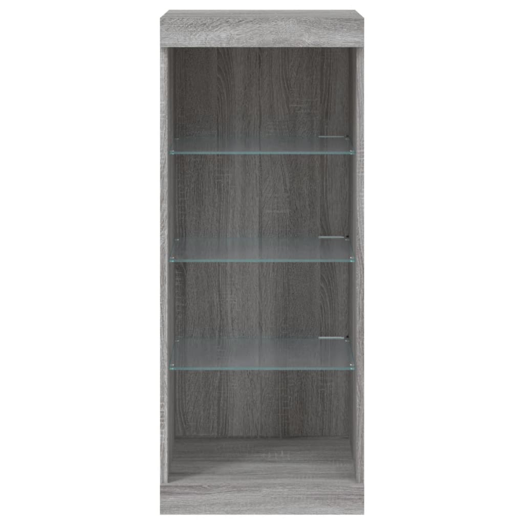 vidaXL Sideboard with LED Lights Grey Sonoma 41x37x100 cm