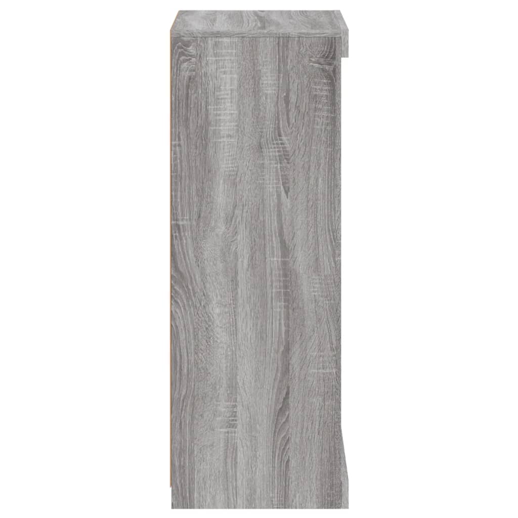 vidaXL Sideboard with LED Lights Grey Sonoma 41x37x100 cm