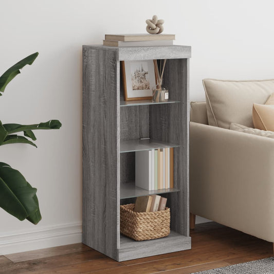 vidaXL Sideboard with LED Lights Grey Sonoma 41x37x100 cm