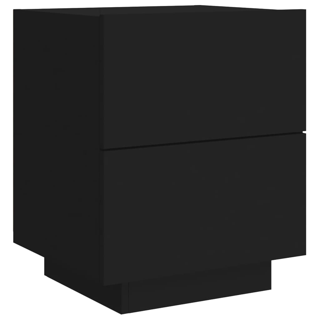 vidaXL Bedside Cabinet | Black | Engineered wood | Medium | Modern