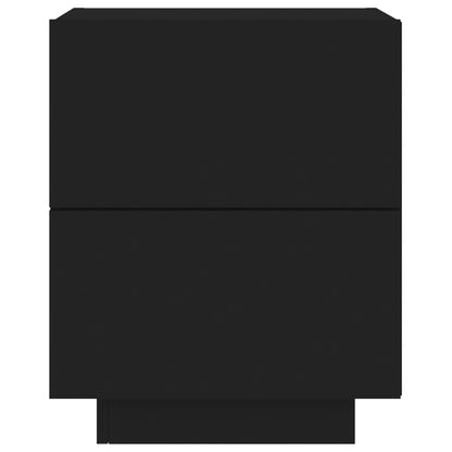 vidaXL Bedside Cabinet | Black | Engineered wood | Medium | Modern