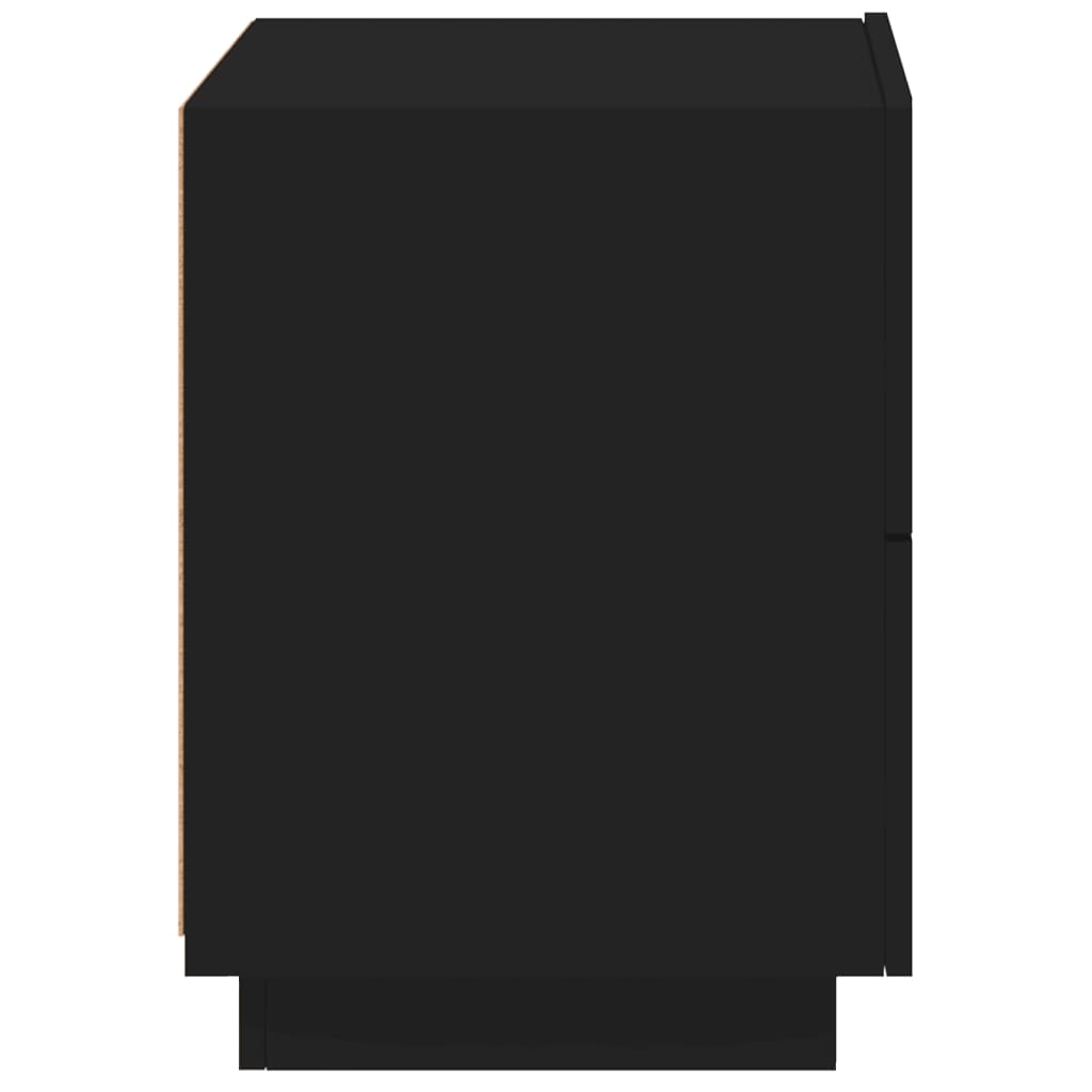 vidaXL Bedside Cabinet | Black | Engineered wood | Medium | Modern