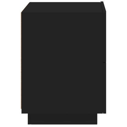 vidaXL Bedside Cabinet | Black | Engineered wood | Medium | Modern