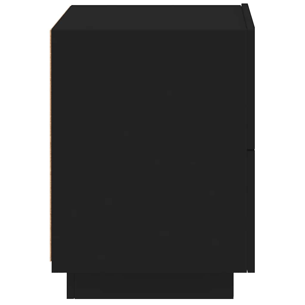 vidaXL Bedside Cabinet | Set of 2 | Black | Engineered wood | Standard