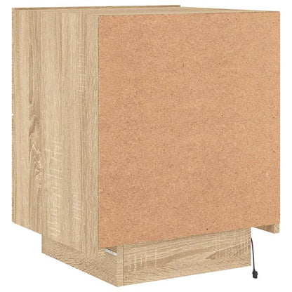 vidaXL Bedside Cabinets with LED Lights 2 pcs Sonoma Oak