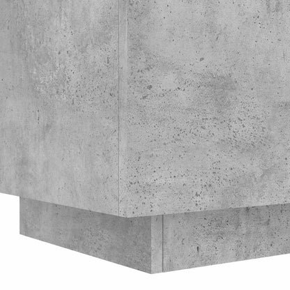 vidaXL Bedside Cabinets with LED Lights 2 pcs Concrete Grey