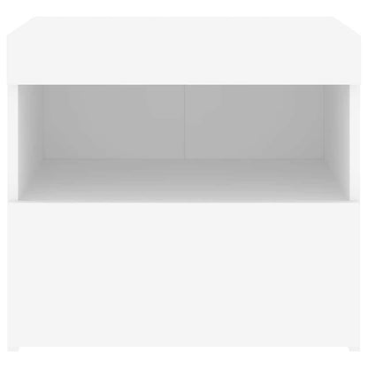 vidaXL Bedside Cabinets with LED Lights 2 pcs White 50x40x45 cm