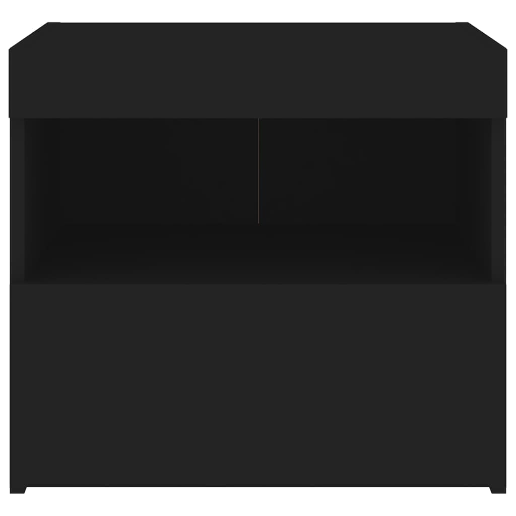 vidaXL Bedside Cabinet | Black | Engineered wood | 50x40x45 cm | Bedside Cabinet
