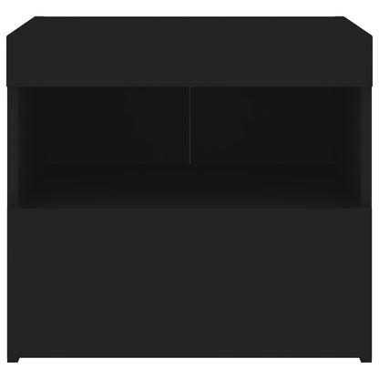 vidaXL Bedside Cabinet | Black | Engineered wood | 50x40x45 cm | Bedside Cabinet
