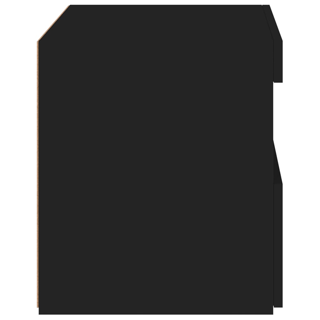 vidaXL Bedside Cabinet | Black | Engineered wood | 50x40x45 cm | Bedside Cabinet